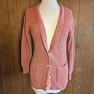 Pink Women's Cardigan Sweater